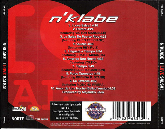 n'klabe : I Love Salsa! (Special Edition) (CD, Album, Spe)