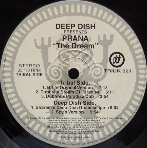 Deep Dish Presents Prana (2) : The Dream (12")