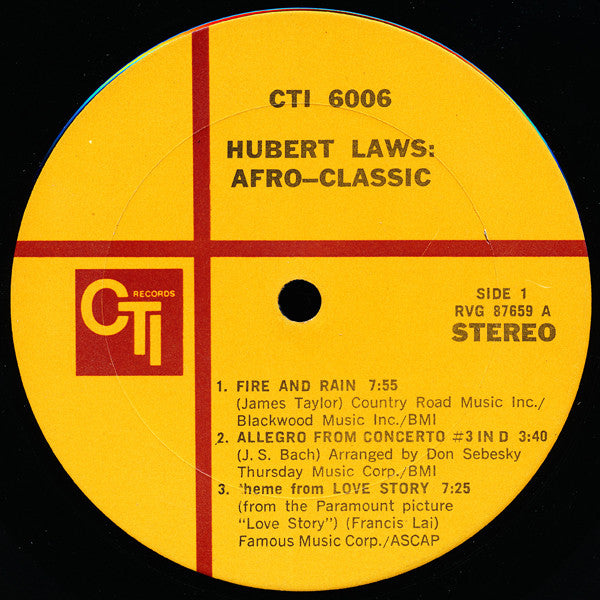 Hubert Laws : Afro-Classic (LP, Album, Gat)