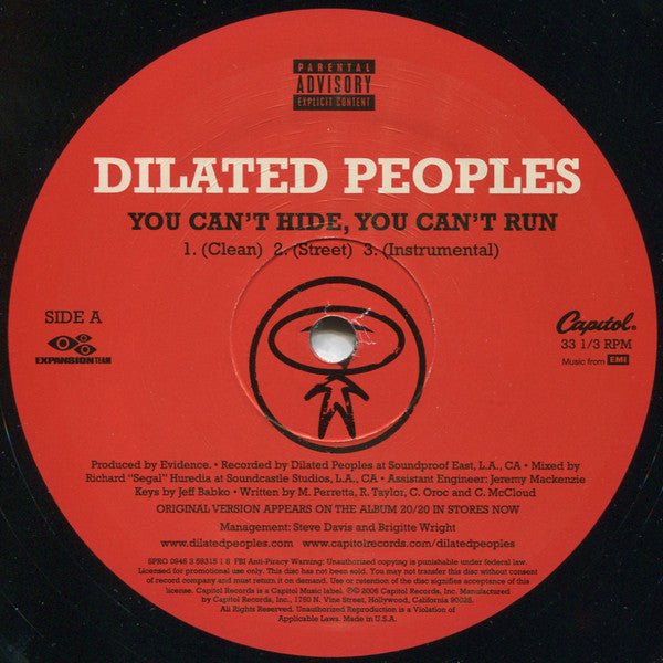 Dilated Peoples : You Can't Hide, You Can't Run (12", Promo)