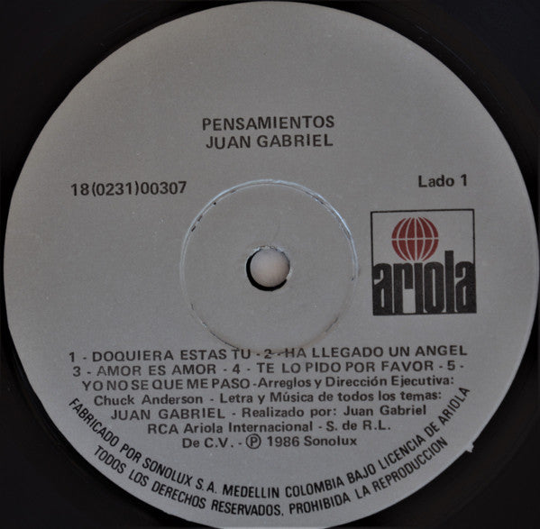 Juan Gabriel : Pensamientos (LP, Album)