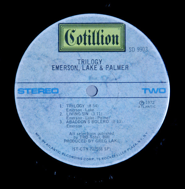 Emerson, Lake & Palmer : Trilogy (LP, Album, RE, Gat)