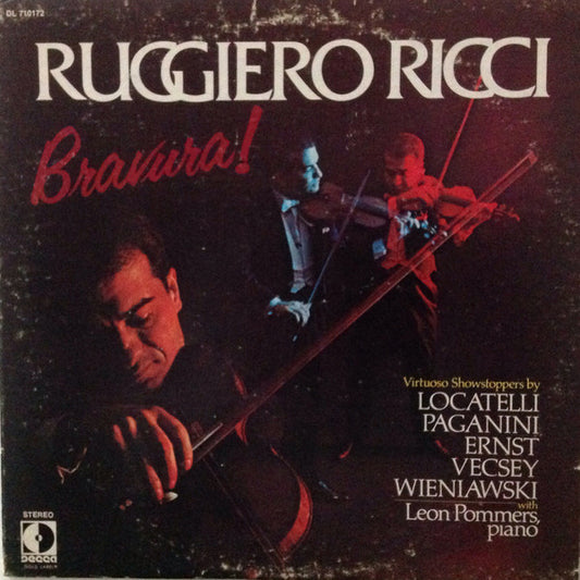 Ruggiero Ricci With Leon Pommers : Bravura! - Virtuoso Showstoppers By Locatelli, Paganini, Ernst, Vecsey, Wieniawski (LP)