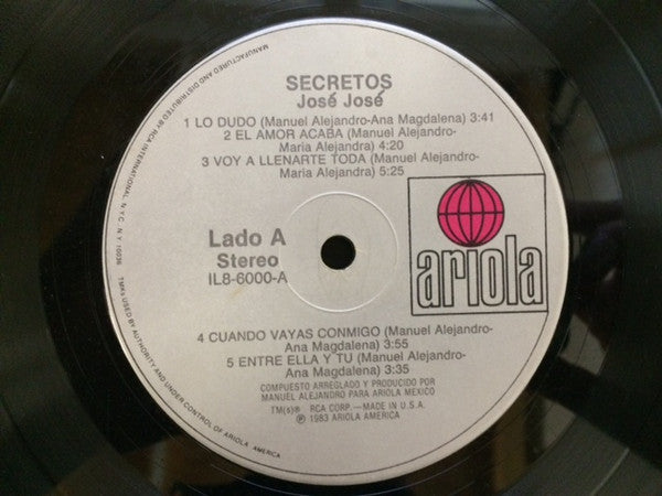 José José : Secretos (LP, Album)