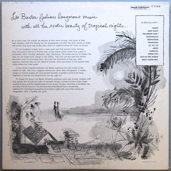 Les Baxter : Caribbean Moonlight (LP, Album, Mono)