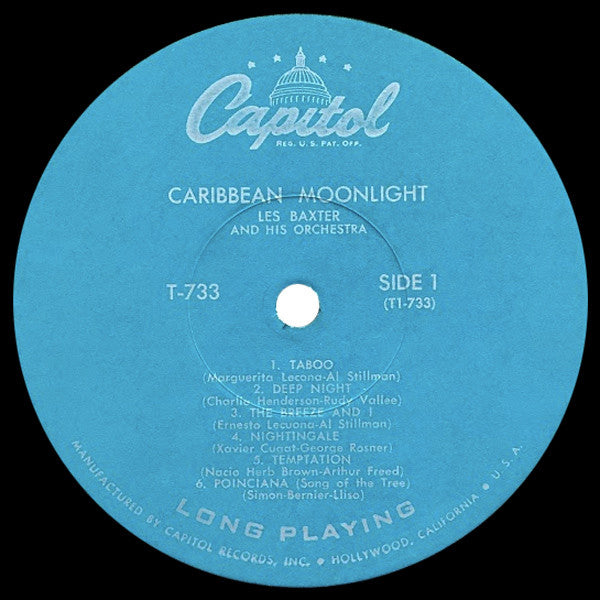 Les Baxter : Caribbean Moonlight (LP, Album, Mono)