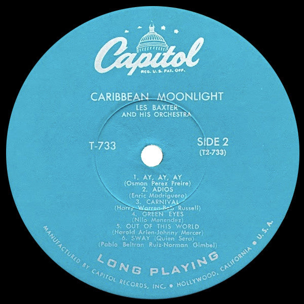 Les Baxter : Caribbean Moonlight (LP, Album, Mono)