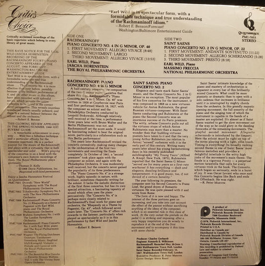 Earl Wild, Jascha Horenstein, Royal Philharmonic Orchestra, Massimo Freccia, National Philharmonic Orchestra - Earl Wild Piano Concertos vinyl record, LP (Near Mint (NM or M-)) | Lulo Records