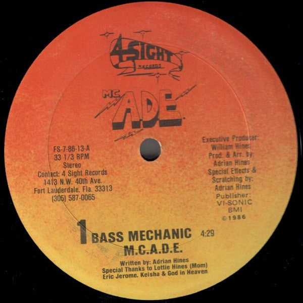 MC ADE : Bass Mechanic (12")