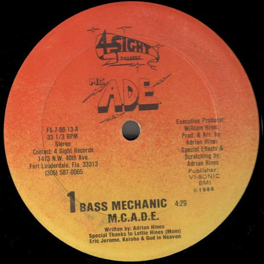 MC ADE : Bass Mechanic (12")