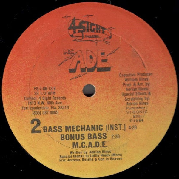 MC ADE : Bass Mechanic (12")