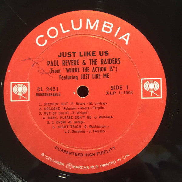 Paul Revere & The Raiders : Just Like Us (LP, Album, Mono)