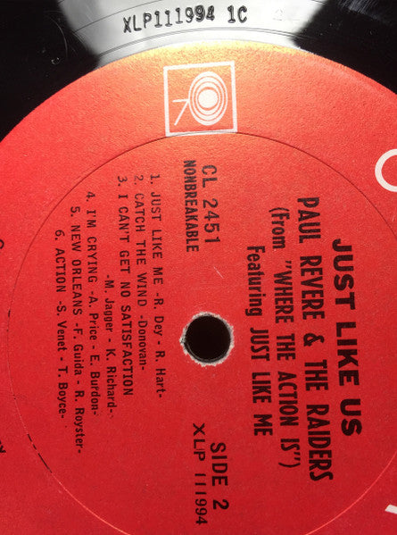 Paul Revere & The Raiders : Just Like Us (LP, Album, Mono)