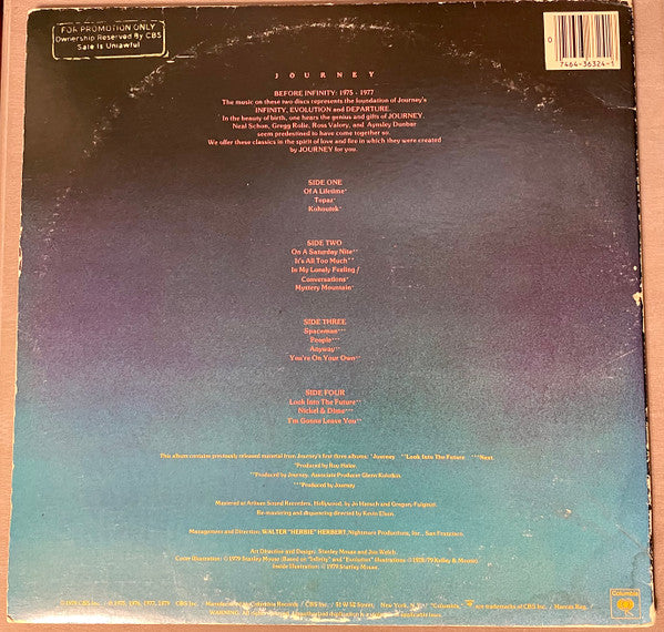 Journey : In The Beginning - 1975-1977 (2xLP, Comp, Promo, RM)