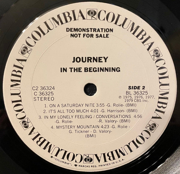 Journey : In The Beginning - 1975-1977 (2xLP, Comp, Promo, RM)