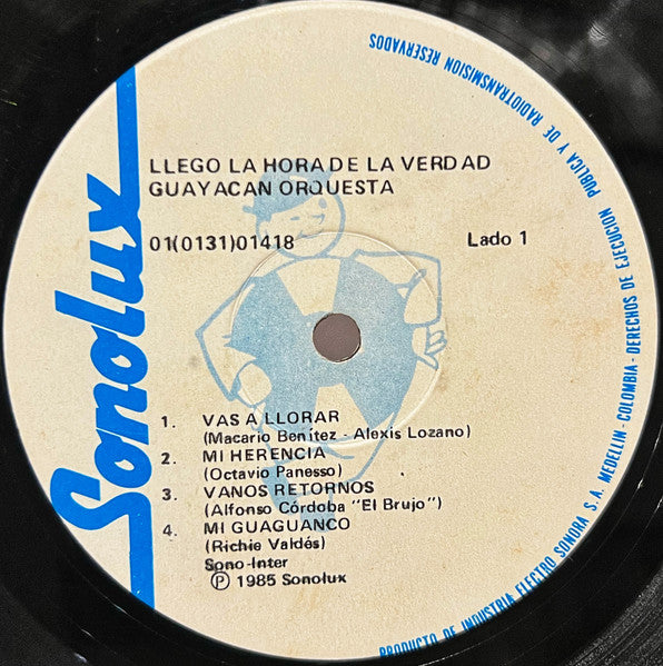 Guayacán Orquesta : Llegó La Hora De La Verdad (LP, Album)