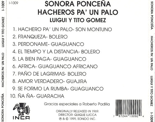La Sonora Ponceña : Hacheros Pa' Un Palo (CD, Album, RE)