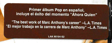 Marc Anthony : Amar Sin Mentiras (CD, Album)