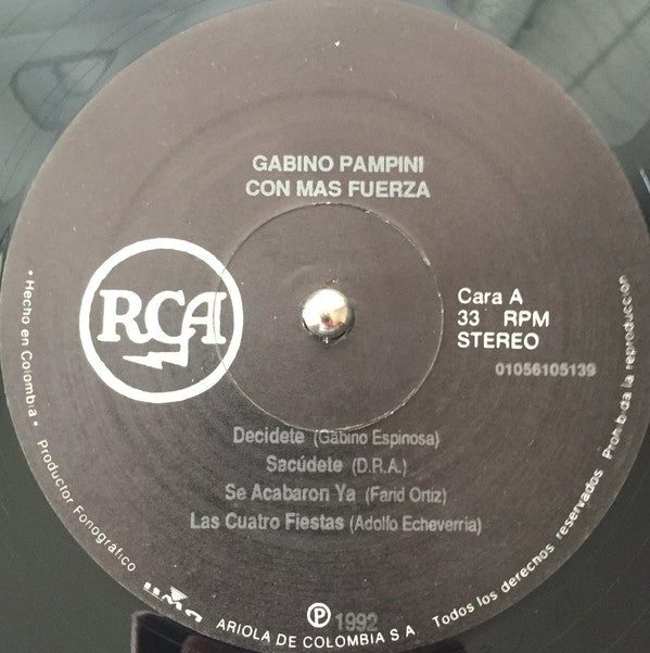 Gabino Pampini : Con Más Fuerza (LP, Album)