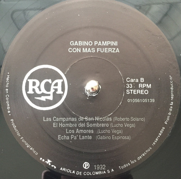 Gabino Pampini : Con Más Fuerza (LP, Album)