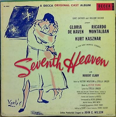 Various, Victor Young, Stella Unger, Ricardo Montalban : Seventh Heaven (Original Cast Album) (LP, Album)