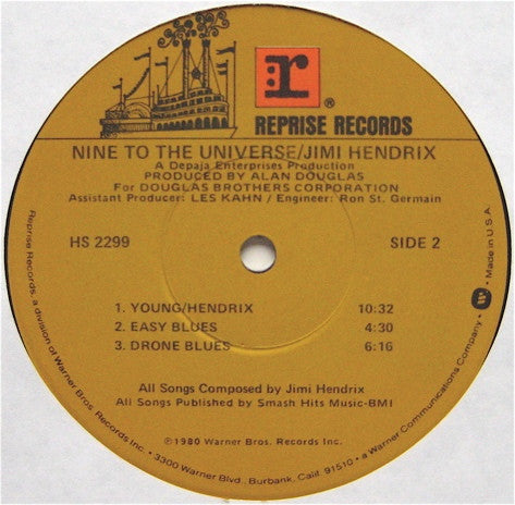 Jimi Hendrix : Nine To The Universe (LP, Album, Win)