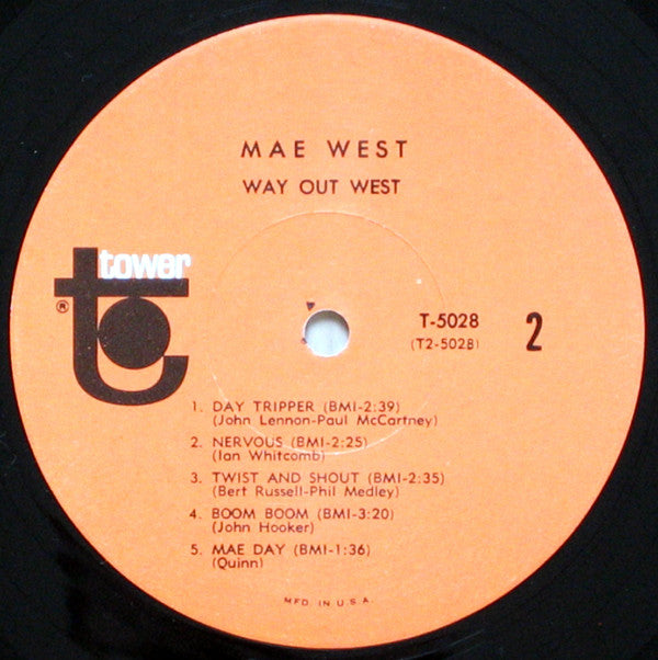 Mae West : Way Out West (LP, Album, Mono)