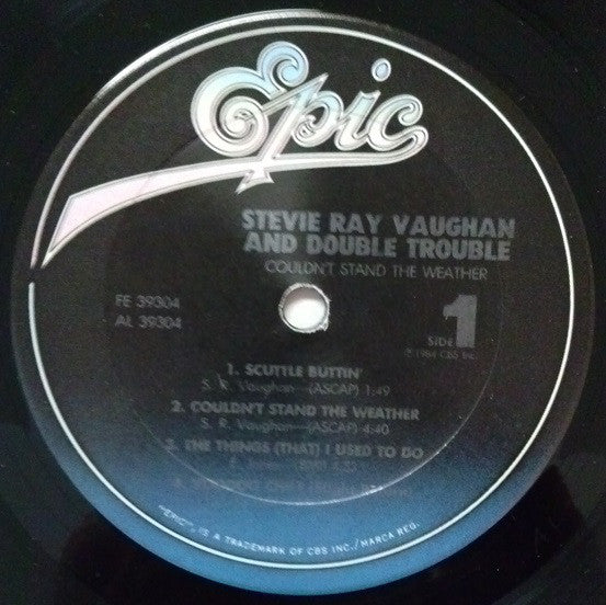 Stevie Ray Vaughan & Double Trouble : Couldn't Stand The Weather (LP, Album, Car)
