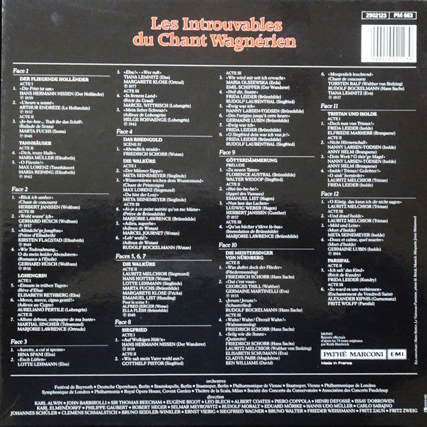 Richard Wagner : Les Introuvables Du Chant Wagnérien  (6xLP, Album + Box, Comp)