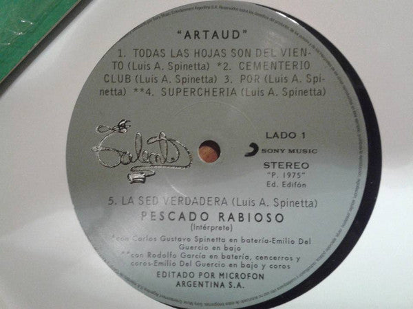 Pescado Rabioso : Artaud (LP, Album, RE, Sha)