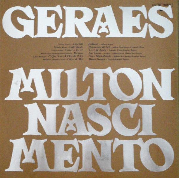Milton Nascimento : Geraes (LP, Album, RE)