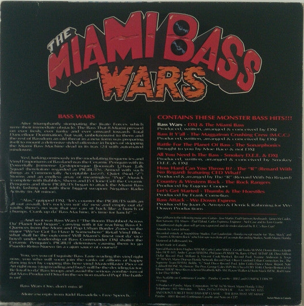 Various : The Miami Bass Wars (LP, Comp, Promo)