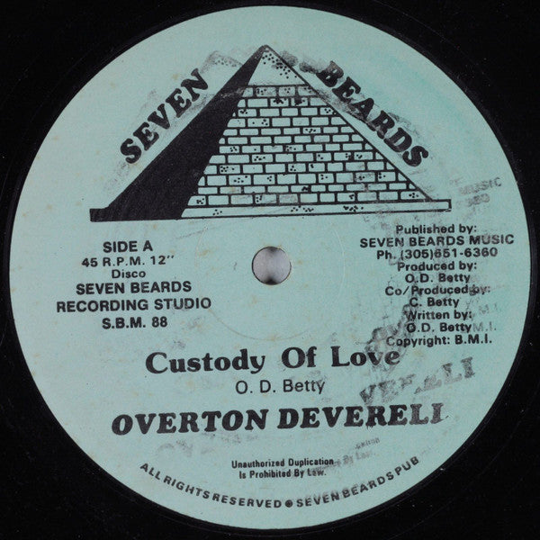 Overton Deverell : Custody Of Love / Healing From Above (12")