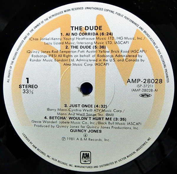 Quincy Jones : The Dude (LP, Album)