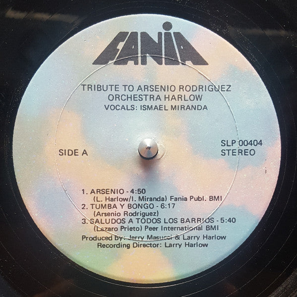 Orchestra Harlow : Tribute To Arsenio Rodriguez (LP, Album)