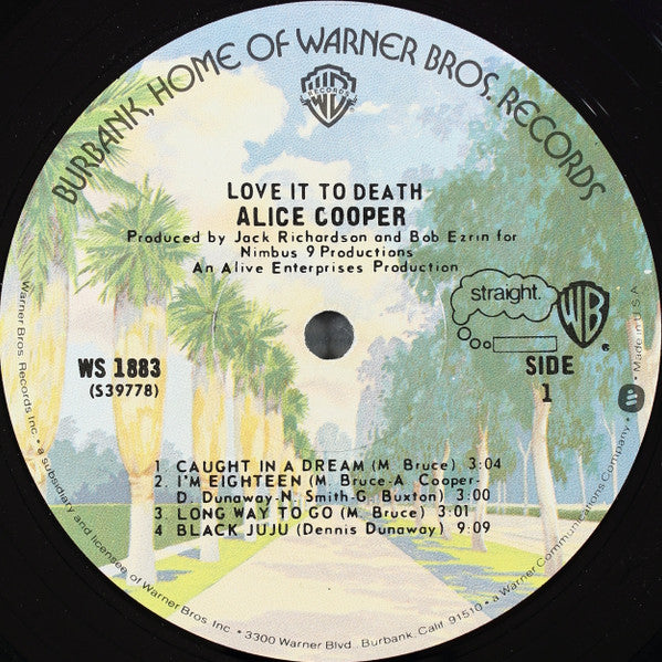 Alice Cooper : Love It To Death (LP, Album, RP, Win)
