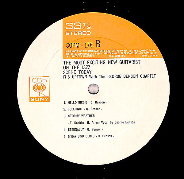 The George Benson Quartet : It's Uptown (LP, Album, RE)