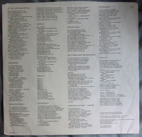 Talking Heads : Talking Heads: 77 (LP, Album, RE, Win)