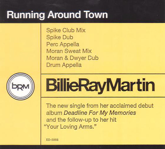 Billie Ray Martin - Running Around Town vinyl record, 12" (Near Mint (NM or M-)) | Lulo Records