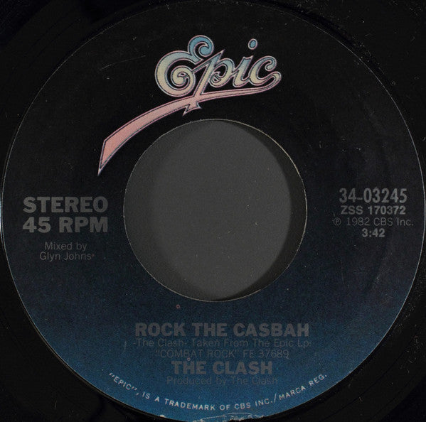 The Clash : Rock The Casbah (7", Single, Styrene, Pit)