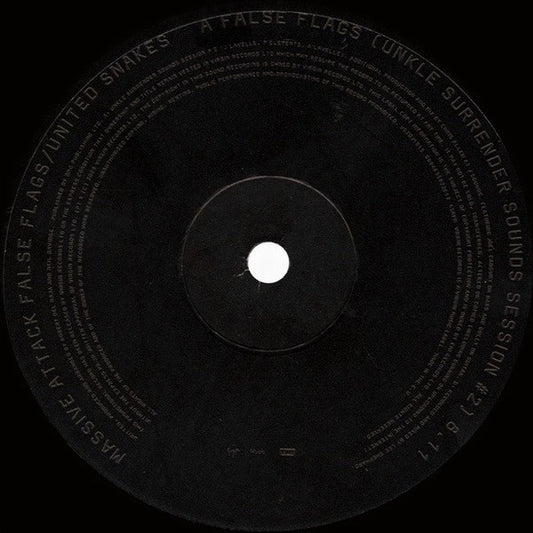 Massive Attack - False Flags / United Snakes vinyl record, 12" (Very Good Plus (VG+)) | Lulo Records