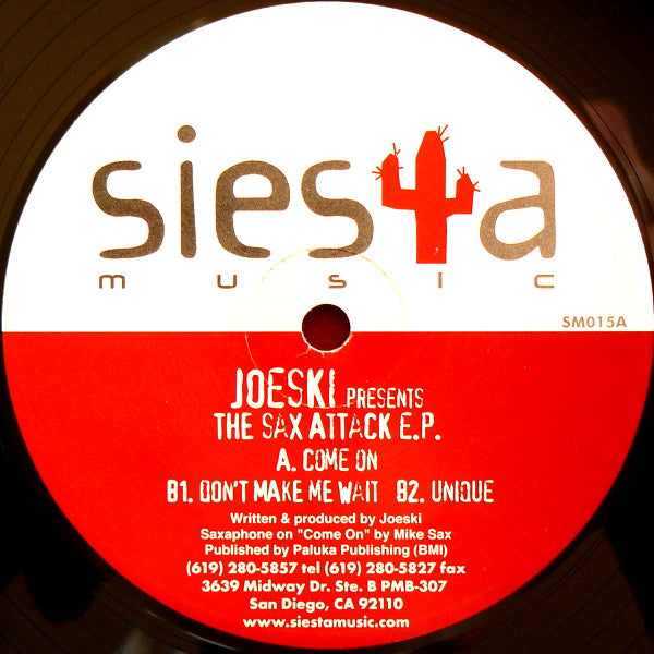 Joeski : The Sax Attack E.P. (12", EP)