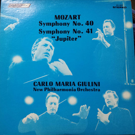 Wolfgang Amadeus Mozart - Carlo Maria Giulini, New Philharmonia Orchestra : Symphony No. 40 / Symphony No. 41 "Jupiter" (LP, Album, RE)