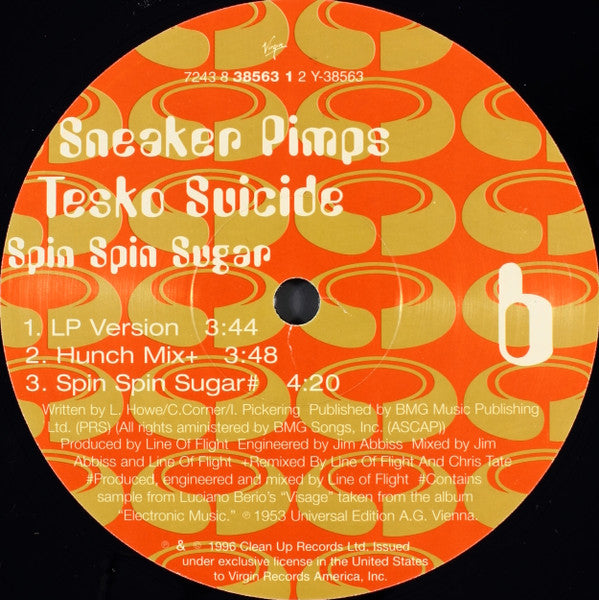 Sneaker Pimps : Tesko Suicide / 6 Underground (12")