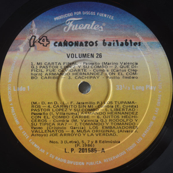 Various : 14 Cañonazos Bailables Vol. 26 (LP, Comp)