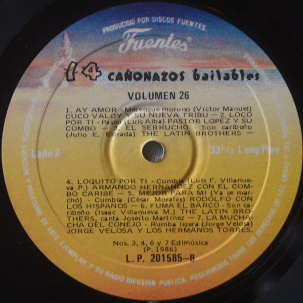 Various : 14 Cañonazos Bailables Vol. 26 (LP, Comp)