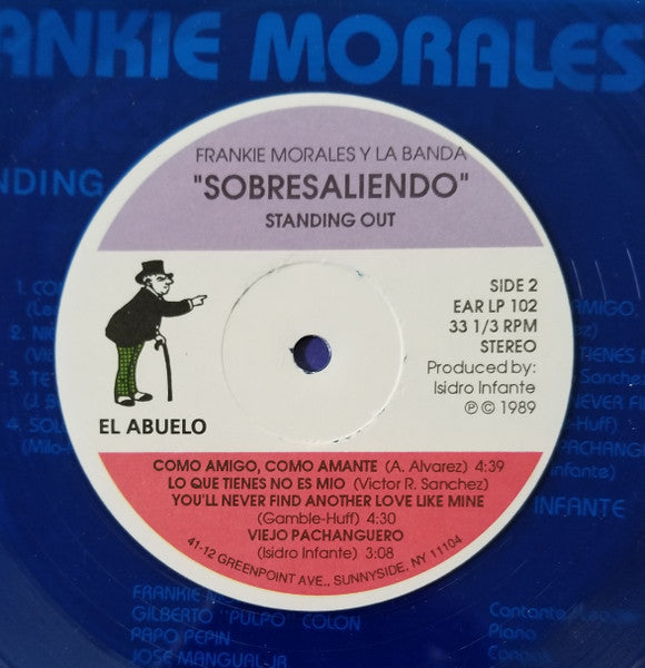 Frankie Morales Y La Banda : "Sobresaliendo" - Standing Out (LP, Album, Blu)