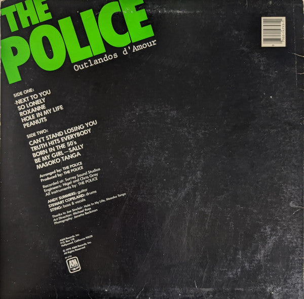 The Police : Outlandos D'Amour (LP, Album, Gre)
