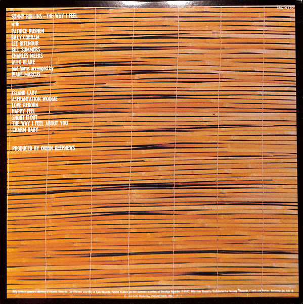 Sonny Rollins : The Way I Feel (LP, Album, Gat)