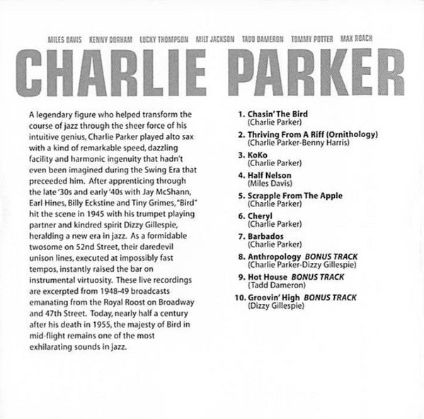 Charlie Parker : The 'Bird' Returns (CD, Album, RE, RM)
